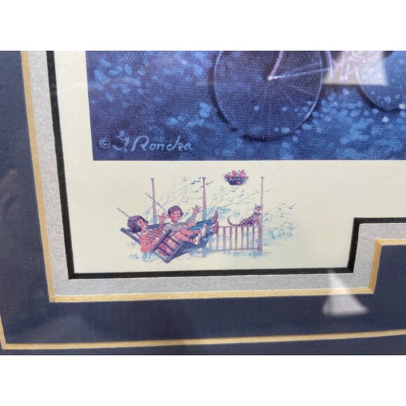 Signed "Afternoon Glow" Art Print By Gene Roncka Professionally Framed & Matted - Picture 3 of 7